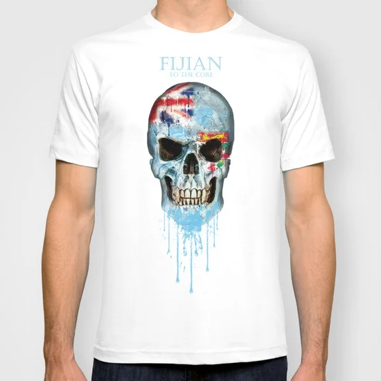 Футболка мужская с флагом Фиджи хлопок круглый вырез короткий рукав флаг