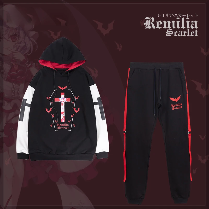 Костюм японского аниме TouHou Project Remilia Scarlet Coaplay толстовка с длинным рукавом и штаны