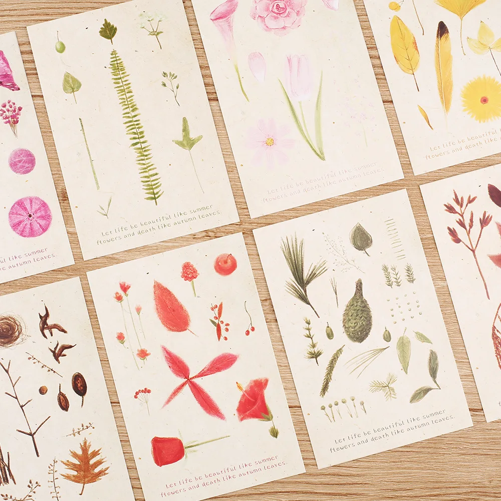 

new 30pcs natural creation style card multi-use as Scrapbooking party invitation DIY Decoration gift card message card postcard
