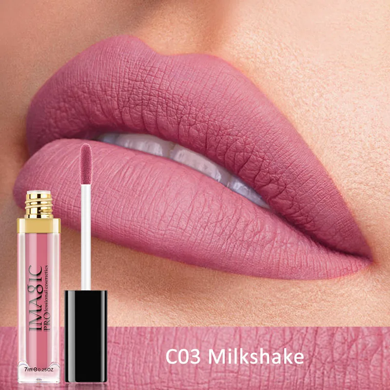 Milkshake C03 IMAGIC, новинка, жидкая помада, матовая, макияж, водостойкая, красные губы, стойкий блеск, матовая черная помада, матовая, сексуальная, для губ, глазурь, комбинация - Цвет: Milkshake C03