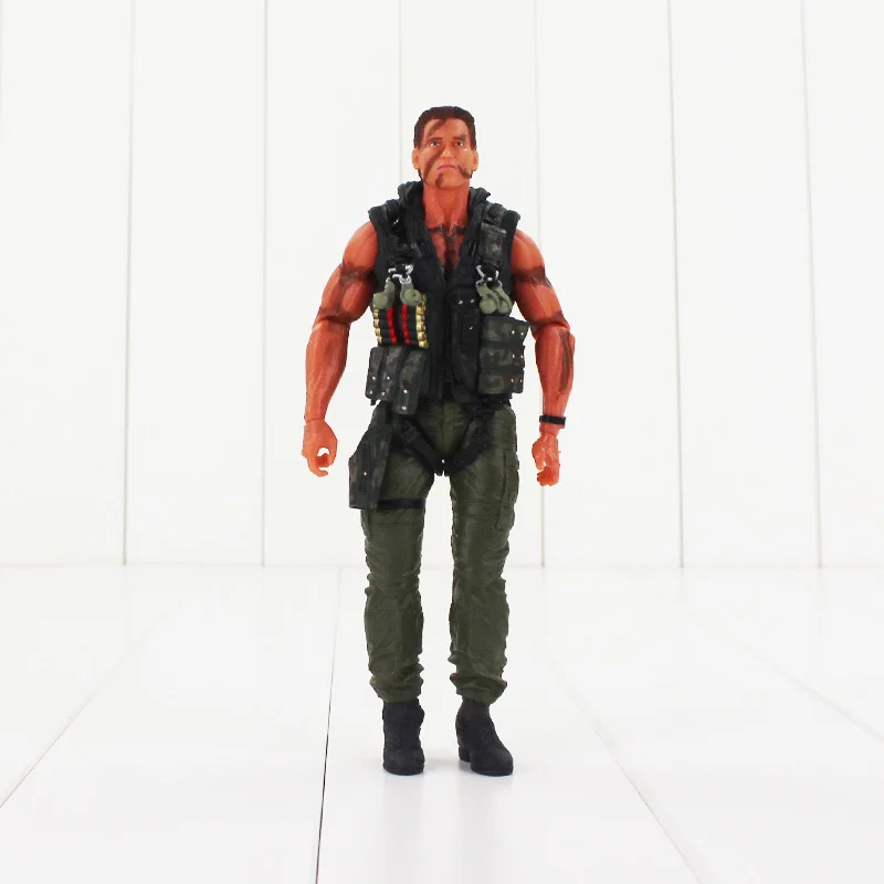 18 см Косплэй NECA Commando 30th Джон Арнольд Шварценеггер подвижные ПВХ фигурку Modello