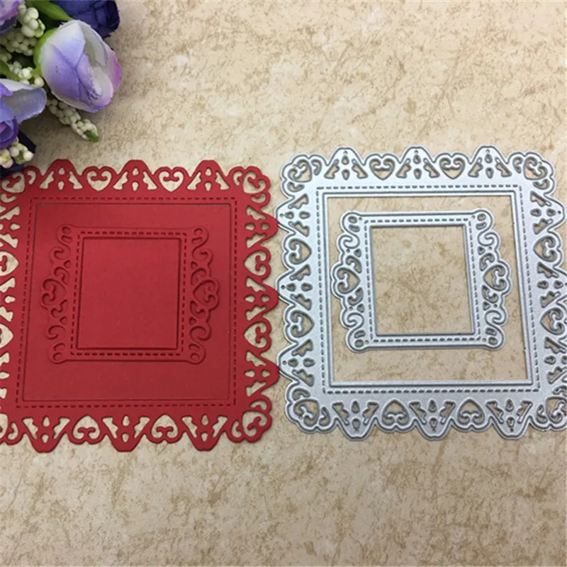 

Lace Frame love box Cutting Dies Stencil For DIY Scrapbooking Album Paper Card Photo Decor Crafts Die Cutting