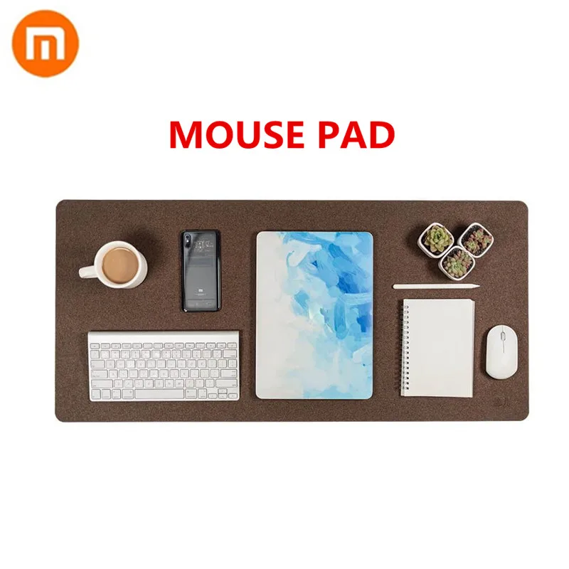 Xiaomi большой толстый коврик для мыши компьютерный водонепроницаемый Настольный коврик для ноутбука из дубового материала маслостойкий коврик для мыши для офисной работы