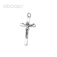 vintage 925 sterling silver jesus christ crucifix cross pendant for men womenfree shipping