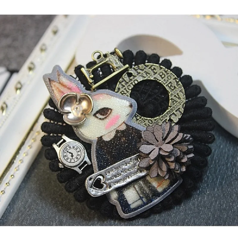 DIY New Korea Design Various Pattern Beauty Lady Bow Rhinestones Women Brooches Pearl Crystal For P025 | Украшения и аксессуары