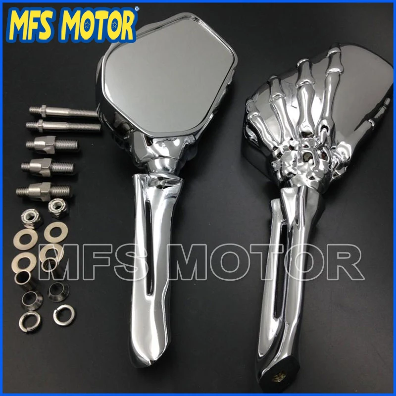 

Мотоциклетные аксессуары, крейсерские хромированные зеркала со скелетом в виде черепа для Suzuki GSXR GSX-R 600 750 1000 Hayabusa