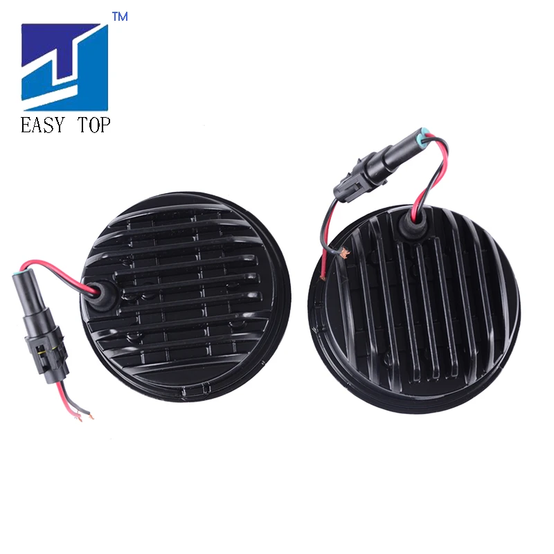 

Factory Direct Sale 4.5'' Silver/Black Round LED Fog Light For Harley Motorcycle