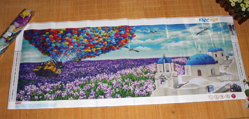5D Diy Алмазная Картина Вышивка крестом фиолетовый воздушный шар вышивка белый