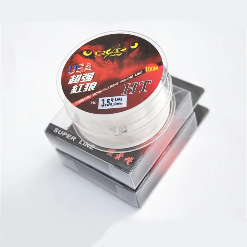 Нейлоновая рыболовная леска лучшего качества 100 м красная Фирменная 30 нейлоновая