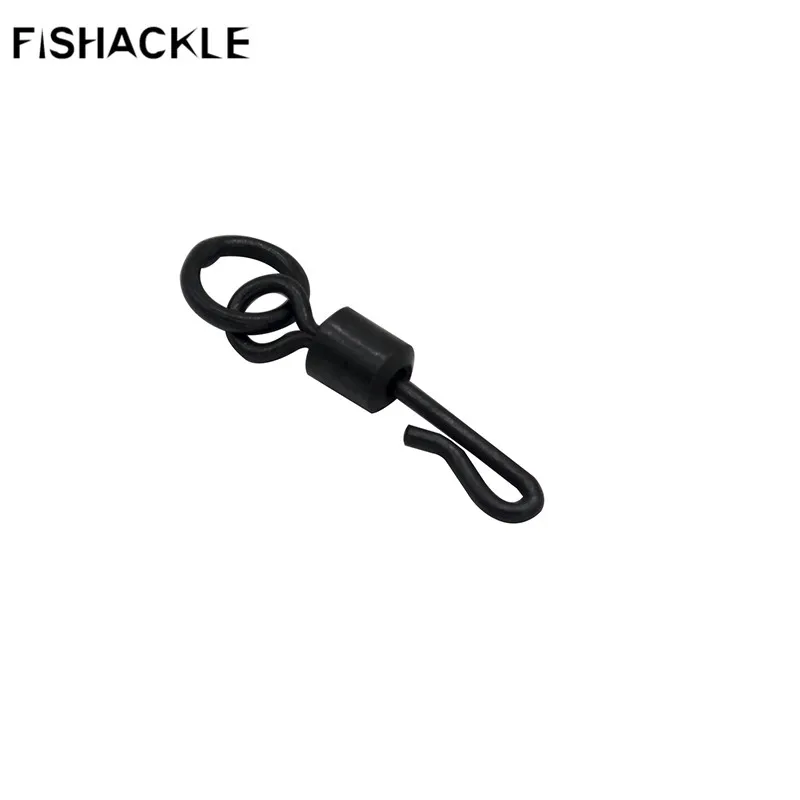Fishackle 50 шт./лот Карп Рыбная ловля быстрая смена поворачивается с плотным кольцом
