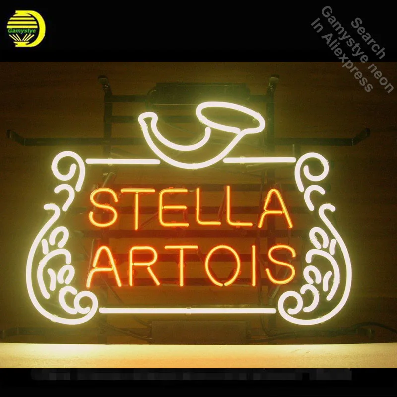 

Neon Sign for Stell Artois Neon Tube Sign Commercial Light handcraft Lamps Store Displays Room neon light sign real glass tube