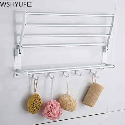 Towel rack Набор из нержавеющей стали для ванной комнаты, хромированный полированный держатель для зубных щеток, держатель для бумаги, держатель для полотенец, аксессуары для ванной комнаты - Цвет: Towel rack