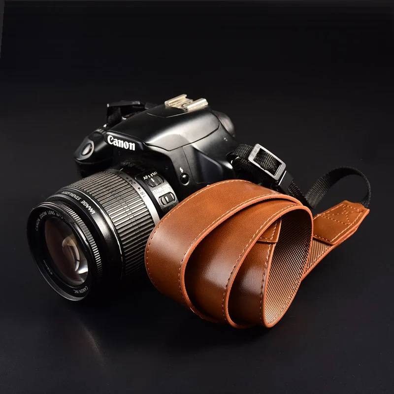 Кожа DSLR плечевой ремешок на шею для камеры ремень Canon G7X SX720 5D 6D 7D Mark II G5X G9X M1 M2 M3 M5 M6