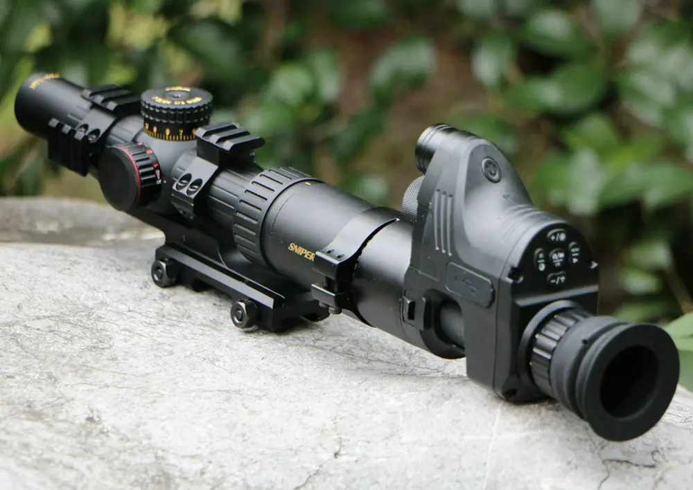 rifle with monocular Прицел ночного видения SNIPER NT 1-6X24 GL Riflescopes w/ночного видения Монокуляр тактический оптический прицел охотничий прицел - Цвет: rifle with monocular