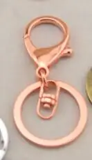 RoseGold buckle 5 шт./лот, высокое качество, золотой брелок для ключей, кольцо для изготовления ювелирных изделий, аксессуары для самостоятельной сборки, сумка, подвески, автомобильный брелок - Цвет: RoseGold buckle