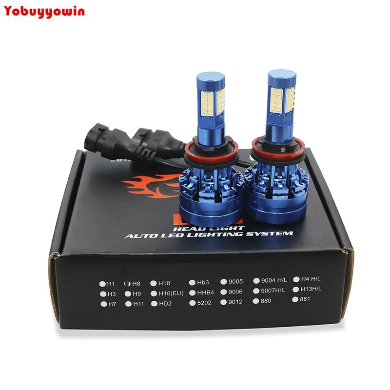 

2*4-sides 14400LM H11 Led Headlight Bulbs Conversion Kits Error Free H8 H9 Headlight Bulb 6000K White Car Lighting CSP Led Chips