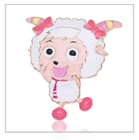 2021 new fancy enamel lovely sheep brooch cartoon brooch for kids sweet girls pink color cloth small brosche accessories gifts