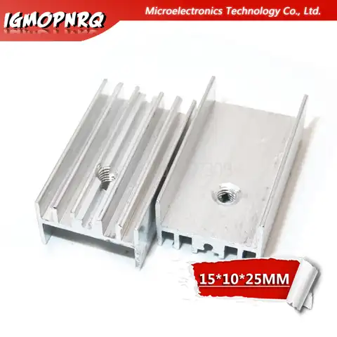 Алюминиевый радиатор для транзисторов TO220, 10 шт., 15 х10 х25 мм, транзистор TO-220 hjxrhgal, белый