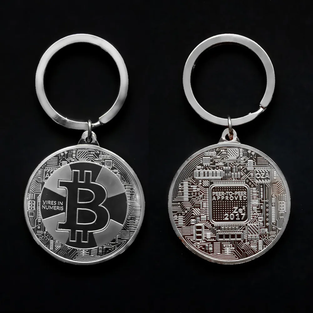 Позолоченный Bitcoin монета брелок арт коллекция монет BTC цвета: золотистый
