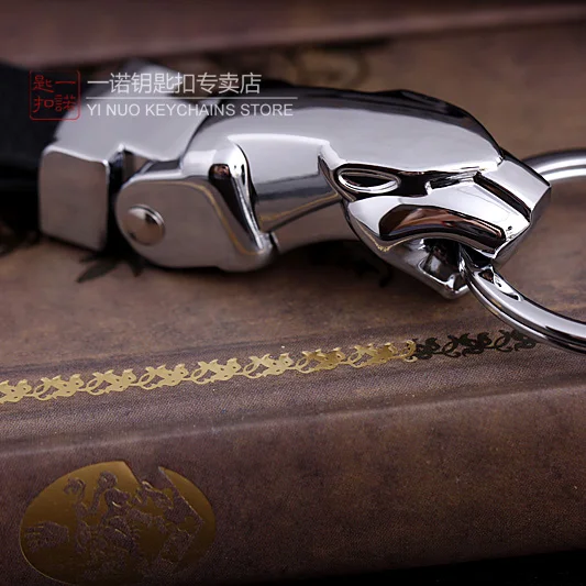 

5 genuine leather cowhide quality metal keychain gift key chain