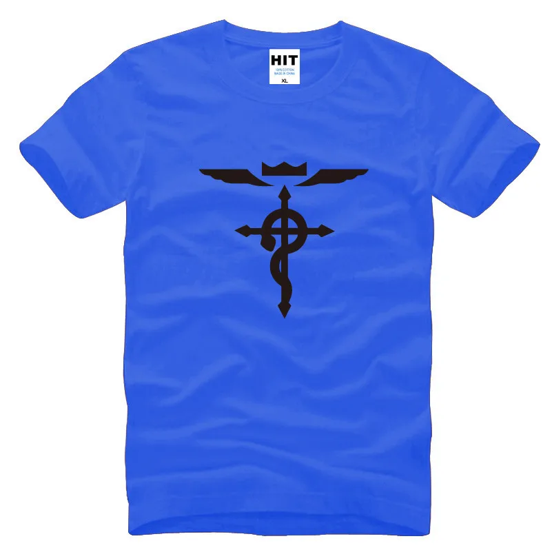 

Fullmetal Alchemist Anime Cartoon Mens Men T Shirt T-shirt Fashion 2015 New Short Sleeve Cotton Tshirt Tee Camisetas Masculina