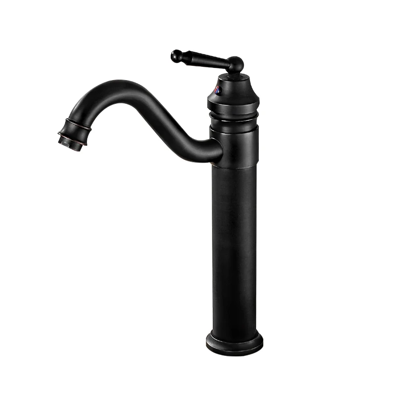 

NEW Black Brass Bathroom Faucet Ceramics Vintage Hot And Cold Faucet Washbasin Mixer Sink Faucet Mixer Tap