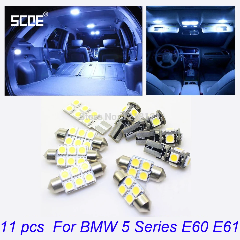 Комплект купольсветильник для чтения SCOE 11 шт. BMW E60 E61 M5 525i 535i 545i 550i 2004 2005 2006 2007 2008 2009