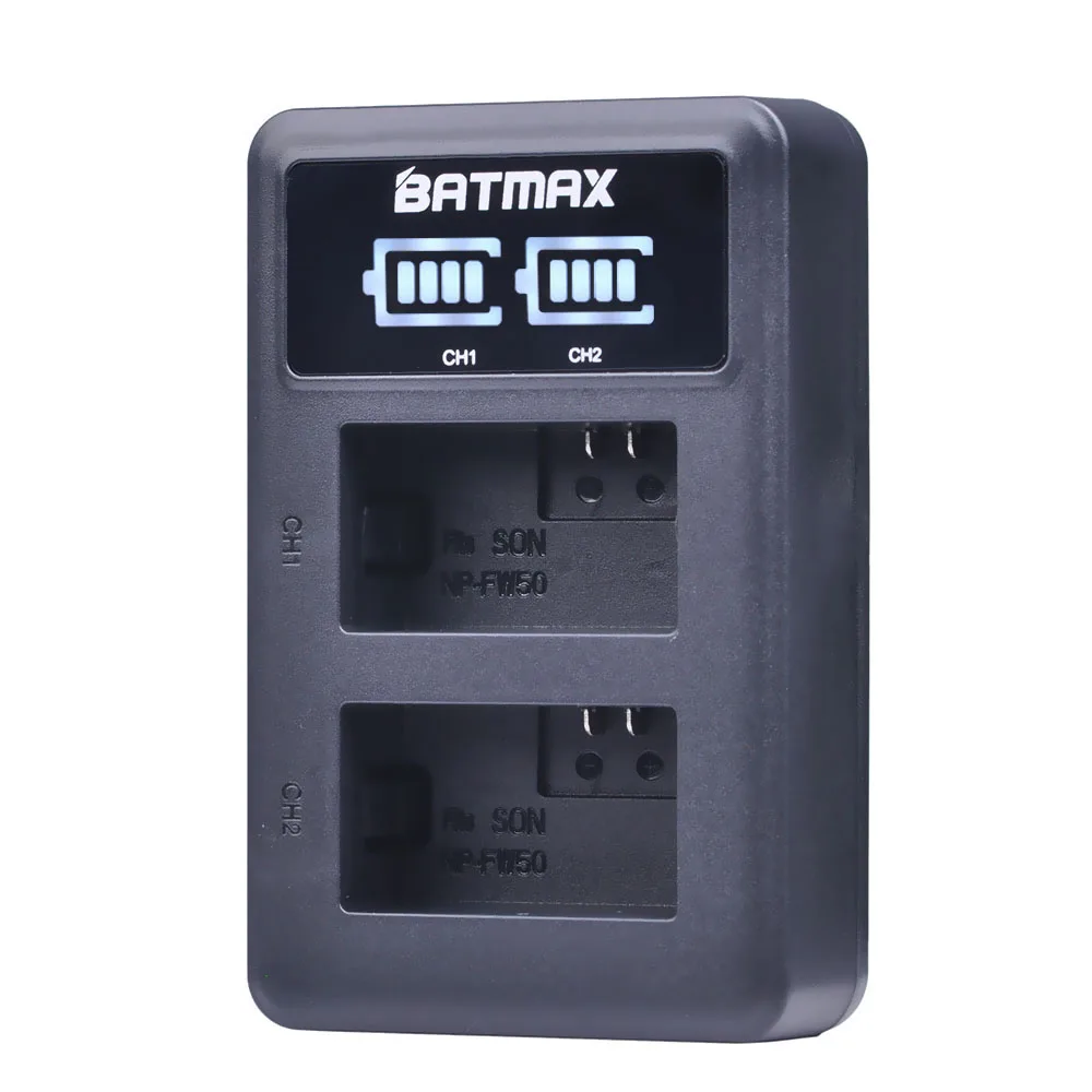 2 шт. 2000 мАч NP-FW50 NPFW50 Камера Батарея + светодио дный USB Зарядное устройство для sony