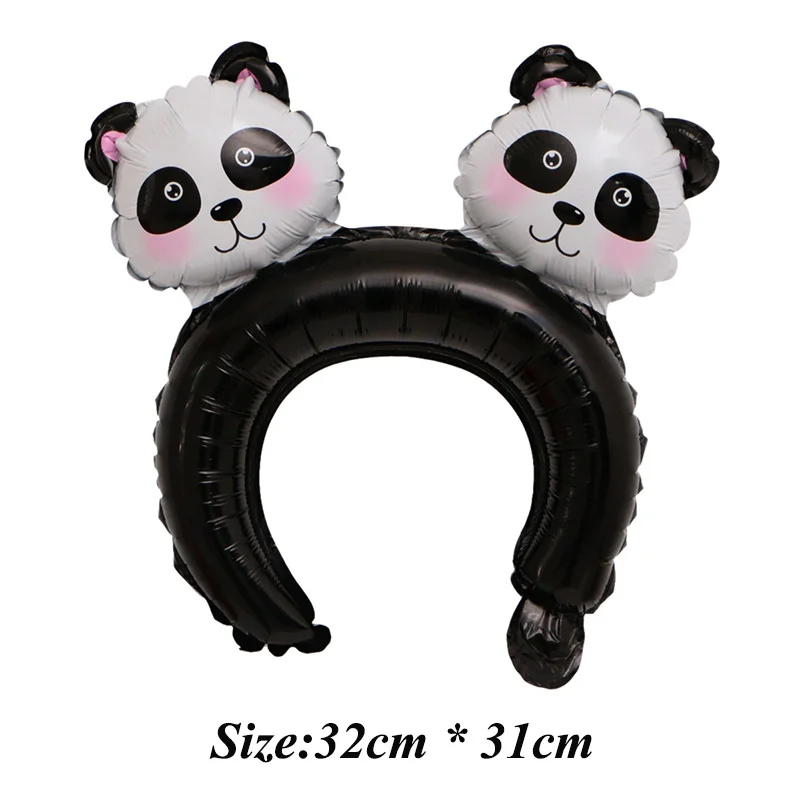 Panda 27 50 шт в наборе, милые животные диадема ободок для волос надувные шары Mickey Minnie лягушка "Кролик", "Медвежонок" детских празднований дня рождения Свадебная вечеринка украшения для детских игрушек - Цвет: Panda 27
