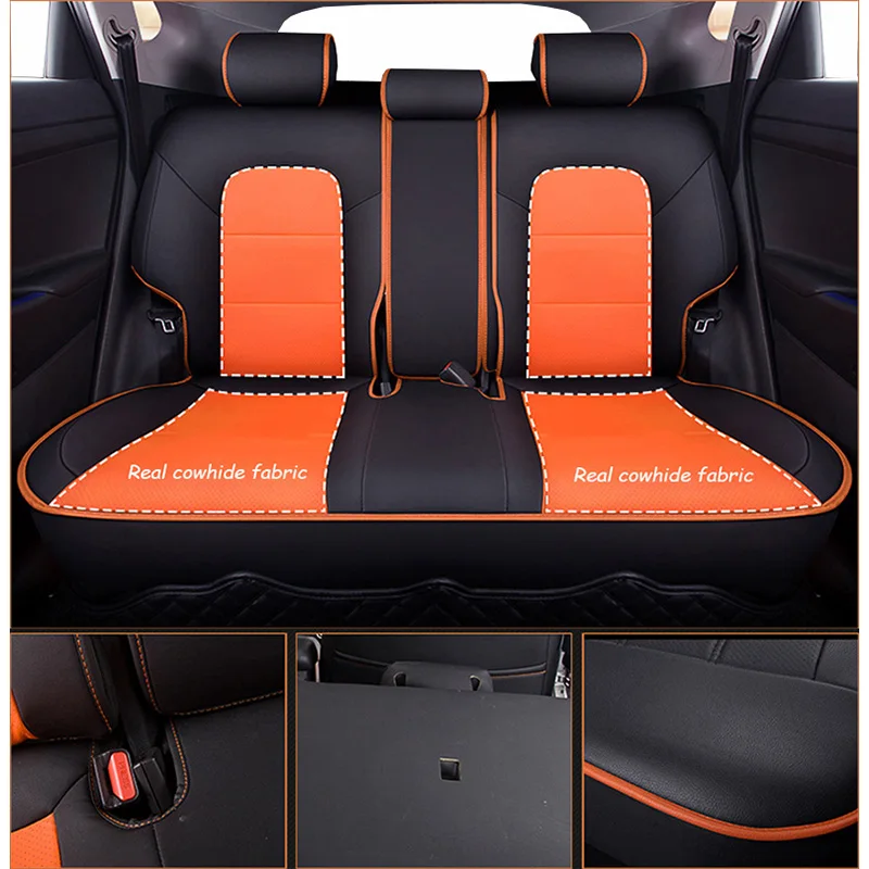 

High quality Cowhide auto seat covers for Nissan Qashqai Note Murano March Teana Tiida Almera X-trai auto accessories car style
