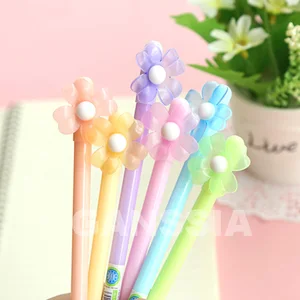 Стираемая гелевая ручка, 1 шт., каваи, дизайнерские ручки с цветами, Офисные аксессуары, stylo zakka, школьные канцелярские принадлежности (ss-1263)