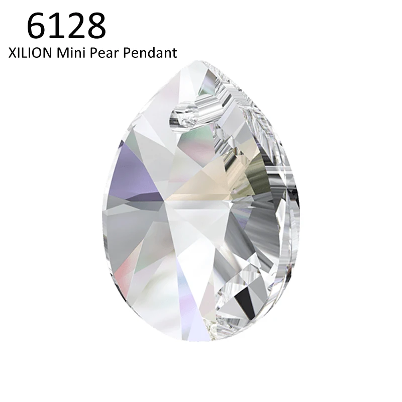 (1 шт.) 100% оригинальный Кристалл от Swarovski 6128 миниатюрная подвеска в виде груши