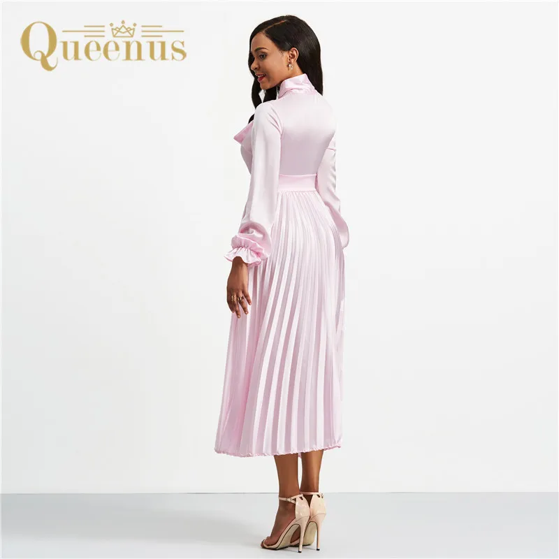 Robe femme ete 2019 Ретро плиссированные макси платья женское летнее платье розовая