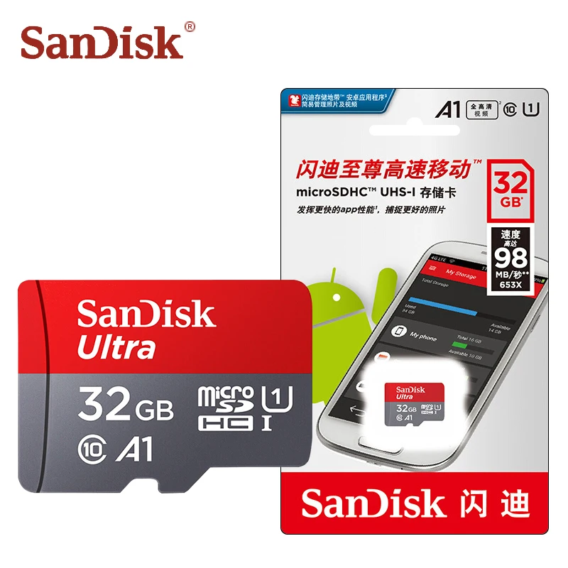 SanDisk microsd карта класса 10 32 Гб 64 флэш памяти 16 г tarjeta micro sd 128 ГБ TF cartao de memoria|Карты