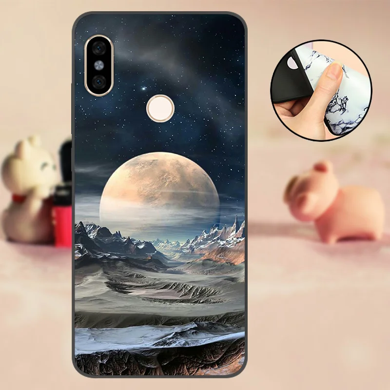 Защитный силиконовый чехол для Redmi S2 задняя крышка из ТПУ Xiaomi черный мягкий