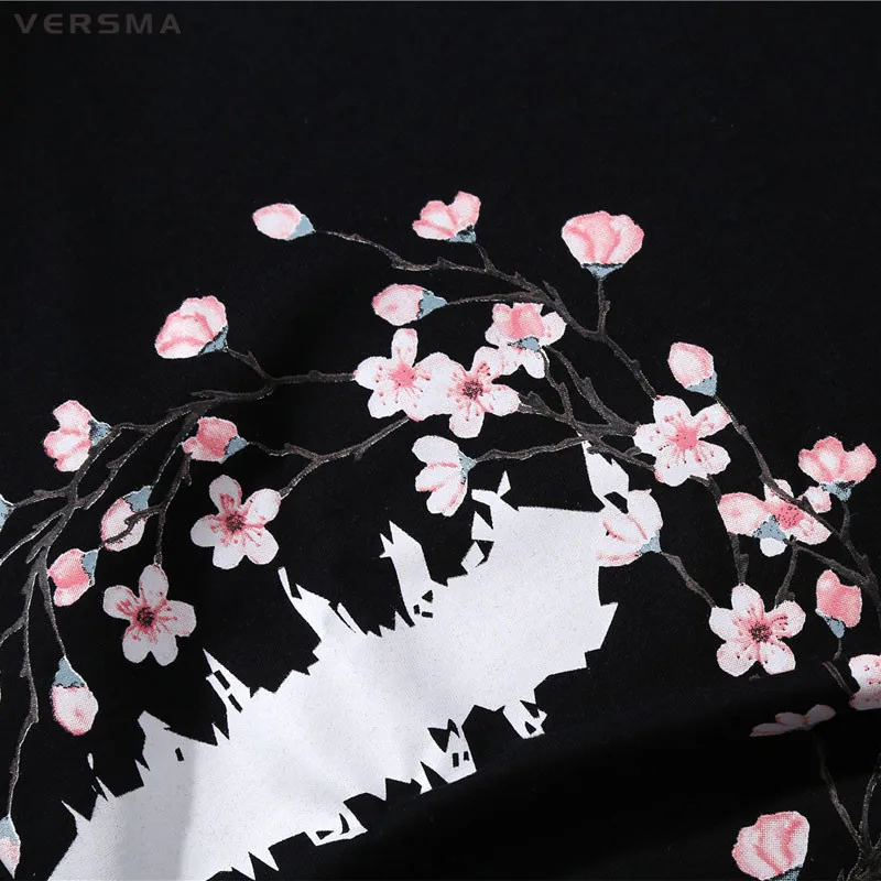 VERSMA 2019 японский Harajuku BF персик печатных футболка мужская женская летняя обувь в