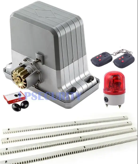 set 4 DHL 1800KGS раздвижные ворота двигатель тяжелых ворот с 5 м стойки(датчик, кнопка, светильник сигнализации опционально - Цвет: set 4