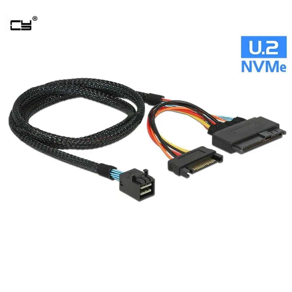 Кабель SSD U.2 U2 NVME PCIe кабель для материнской платы Intel 750 p3600 p3700 M.2 Mini SAS HD 50 см