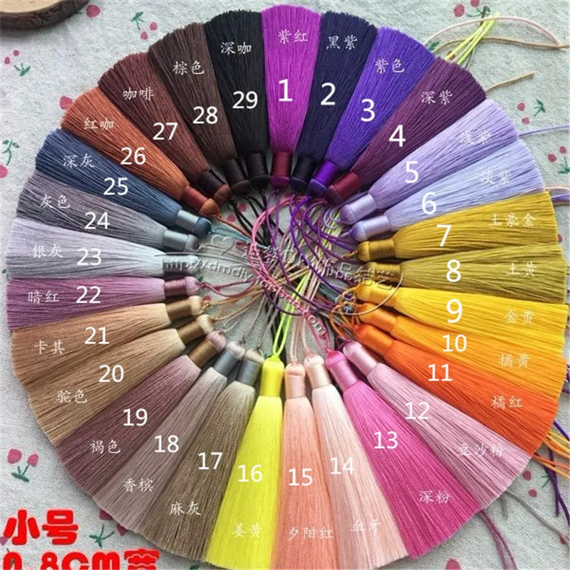 10 шт. 8 см длинные 0,8 см широкие маленькие DIY ювелирные аксессуары искусственный шелк серьги с кисточками закладки Висячие кисточки платье одежда