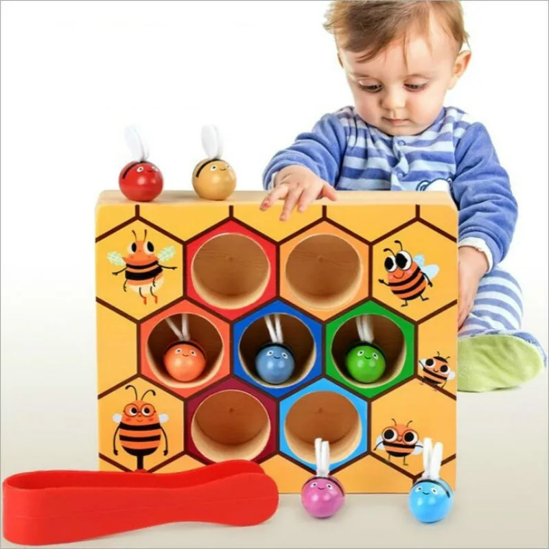 Деревянный игровой улей Монтессори, игрушки для детей, игрушки для детей