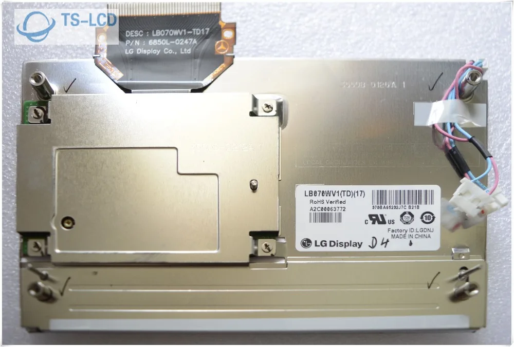100% тестирование LB070WV1 TD17 (TD)(17) оригинал класса A + 7 0 &quotдюймовый TFT ЖК дисплей Панель