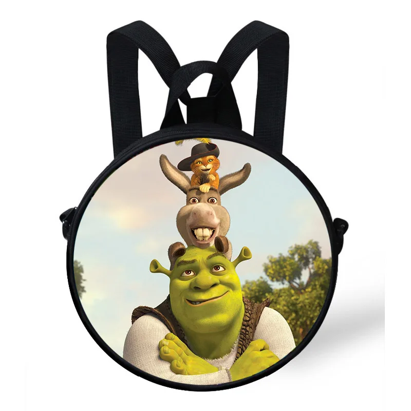 Рюкзак для детей Круглый 9 дюймов с принтом из мультфильма Sherk|Школьные ранцы| |
