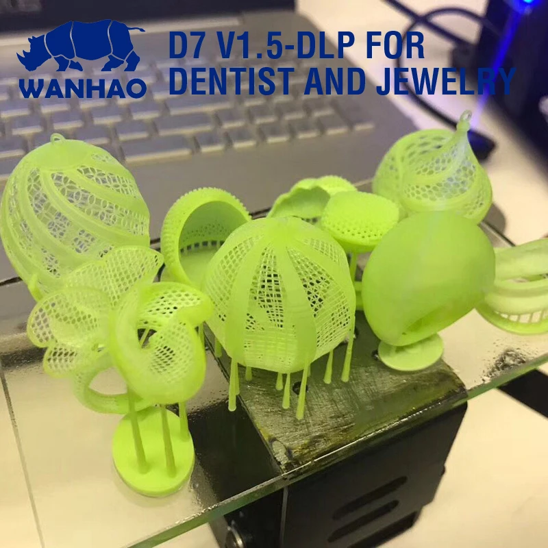 УФ 3d принтер WANHAO D7 V1.5 DLP/SLA UV 3d принтер 405nm легкое бесплатное программное обеспечение бесплатно risin 30 мм/час Макс 121*68,5*180 мм
