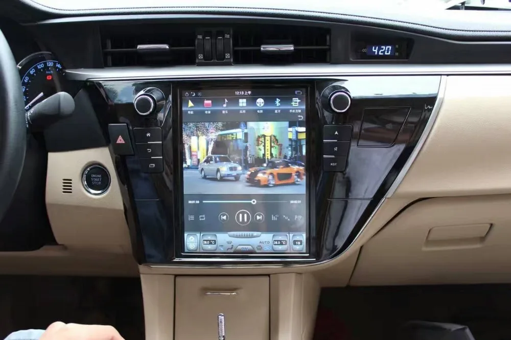 10,4 ''вертикальный экран Tesla стиль Android 8,1 автомобильный DVD gps радио плеер для Toyota Corolla 2013 PX6 CARPLAY