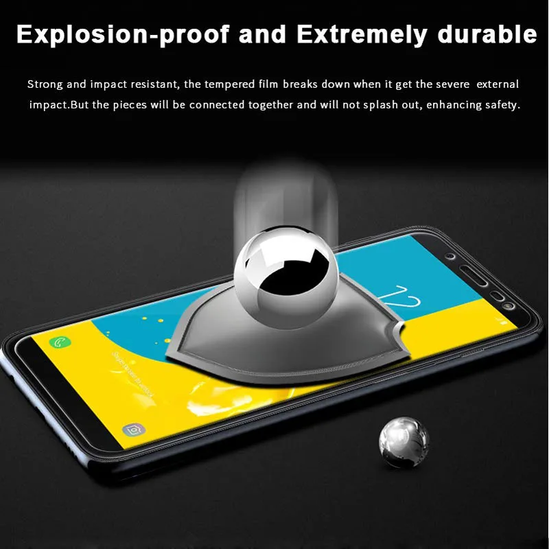 Закаленное стекло 9H для Samsung Galaxy A7 2018 2016 A6 A8 Plus J4 Core J6 A750F J600F A600F A530F защитная пленка