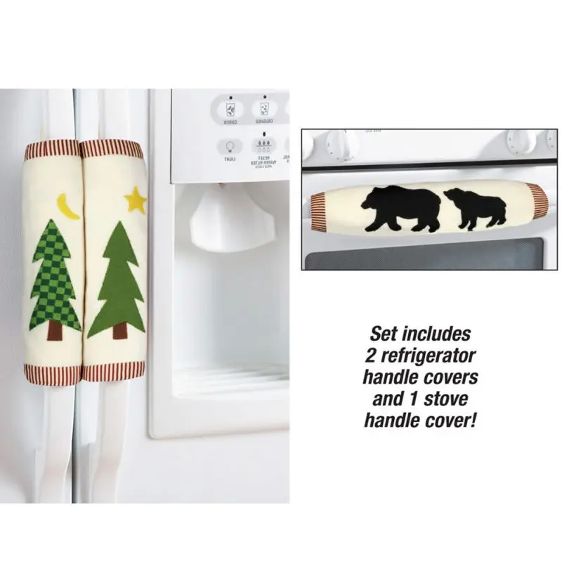 3 шт./компл. медведь для рождественской елки Кухня перчатки рождественские двери