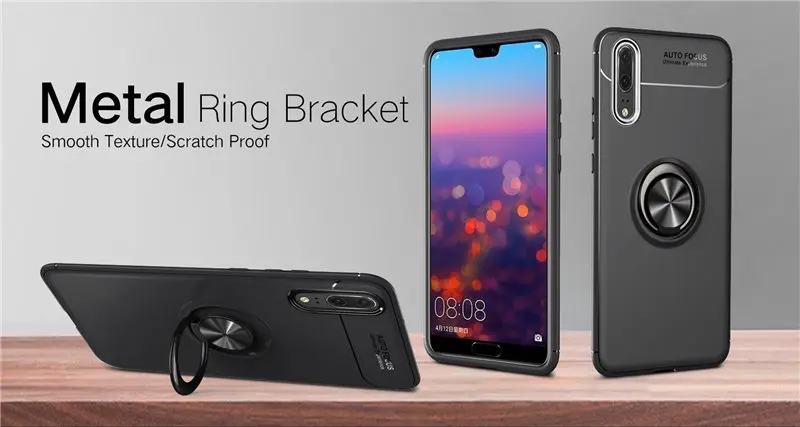 Huawei P 20 EML L29 L09 чехол P20 чехол Силиконовый ТПУ чехол для huawei P20 EML-L29 EML-L09 магнитный автомобильный держатель кольцо TPU чехол s