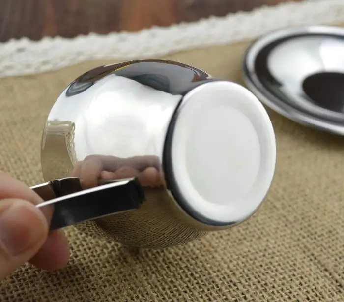 Европейский стиль высокое качество нержавеющая сталь кофейная чашка и блюдце