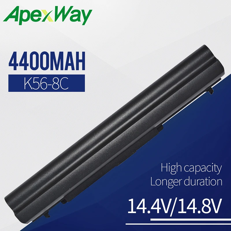 4400 мА · ч Аккумулятор для ноутбука ASUS K46CM K56 K56CA K56CB S56CM U48C U48CM U58C U58CM V550C V550CM VivoBook S550