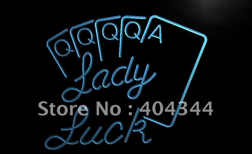

LB830- Lady Luck Poker Game Casino LED Neon Light Sign home decor crafts